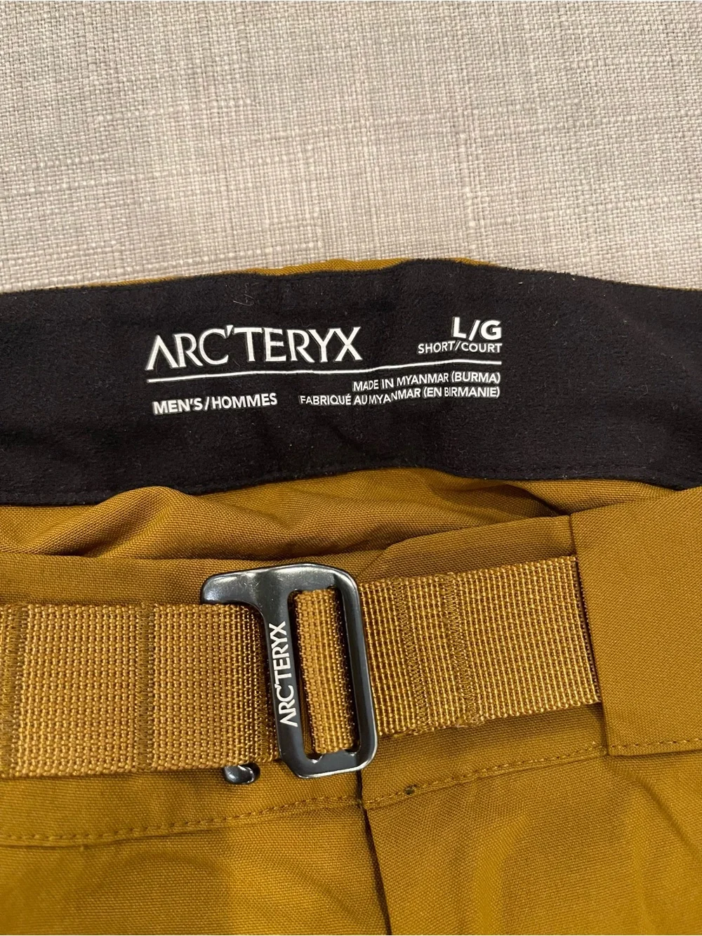 Arc'teryx Sigma FL Pant Men's L in Yukon mustard yellow hiking outdoors gorpcore